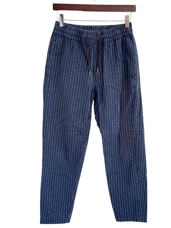 Barney Cools Other - Barney Cools Navy Pinstripe Stripe Elastic Drawstring Waist Pants Size 30